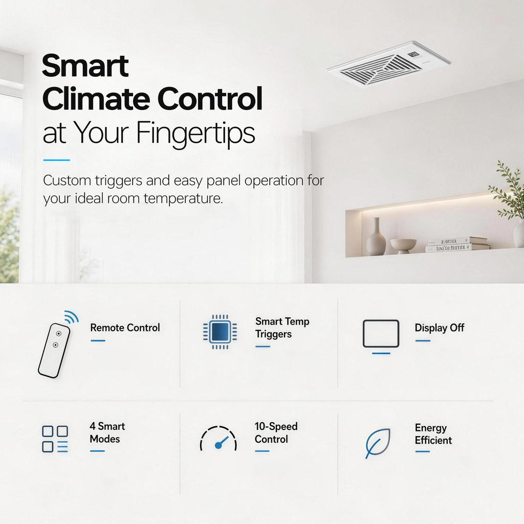 Biowind Quiet Smart Register Booster Fan Fits 4" x 10" Vent Opening - White
